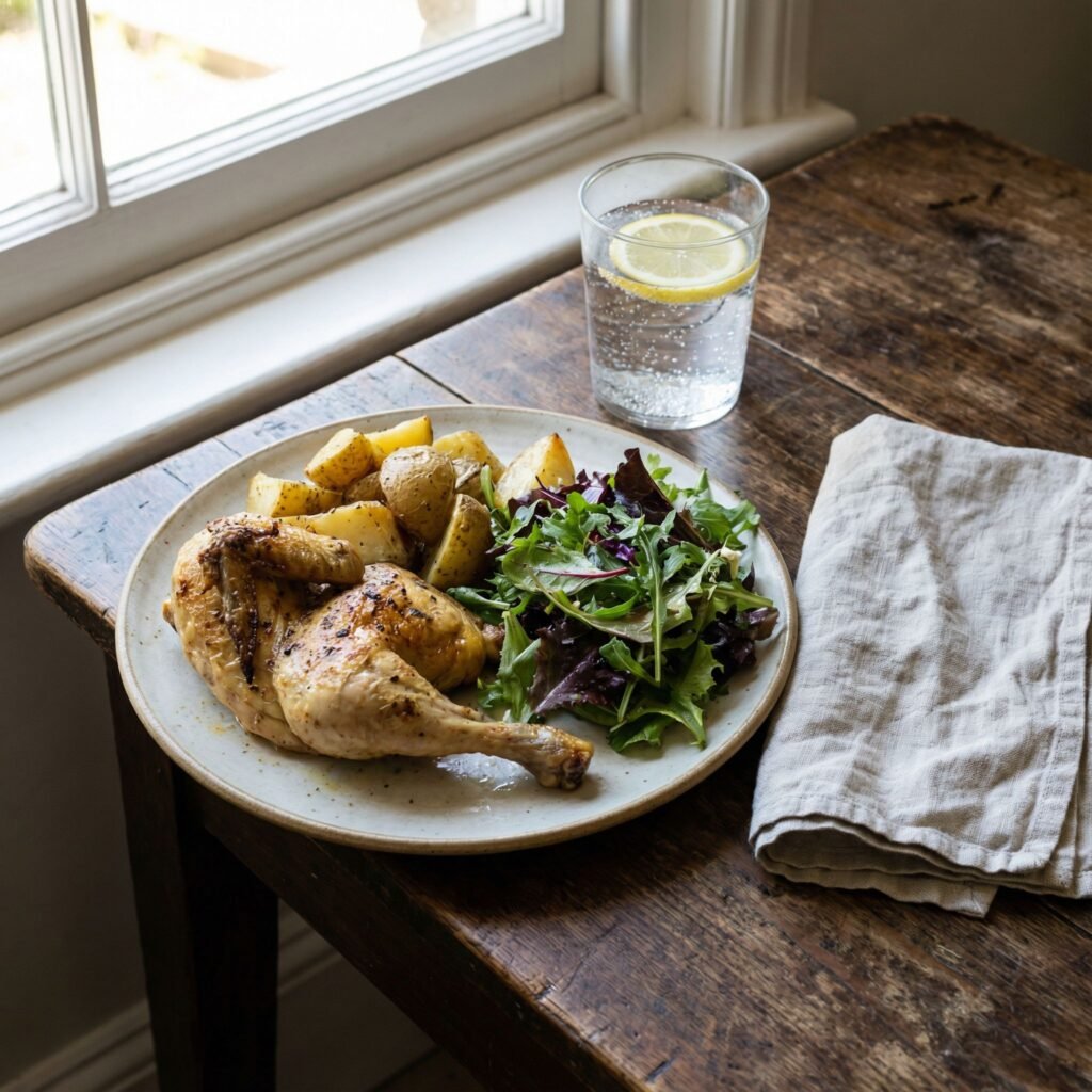   No-Cook Lunch Plate with Cheese, Ham, and Avocado serving