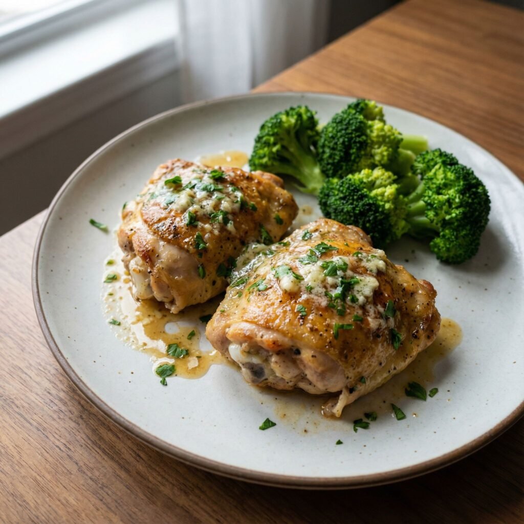   Garlic Butter Chicken Skillet – Juicy, Flavourful & Easy serving